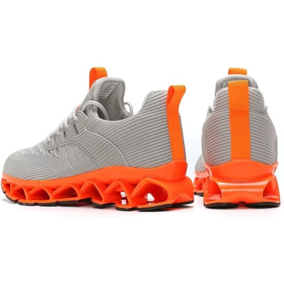 Women Orange Beige Slip-On Walking Running Shoes Blade Sneakers Non-Slip Comfort - Picture 6 of 8